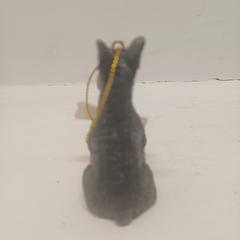 Schnauzer Dog Ornament with Dangling Bone Christmas Tree Decoration - Picture 5 of 9